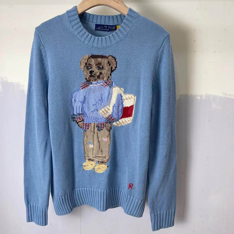 Cartoon RL Bear Sweater Women Winter Clothing Fashion Long Sleeve Knitted Pullover Sweater 2022 New Wool Cotton Cashmere Coat alx