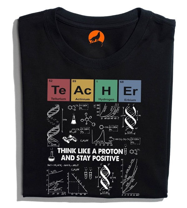 Teacher Think Like A Proton And Stay Positive Standard/Premium T-Shirt