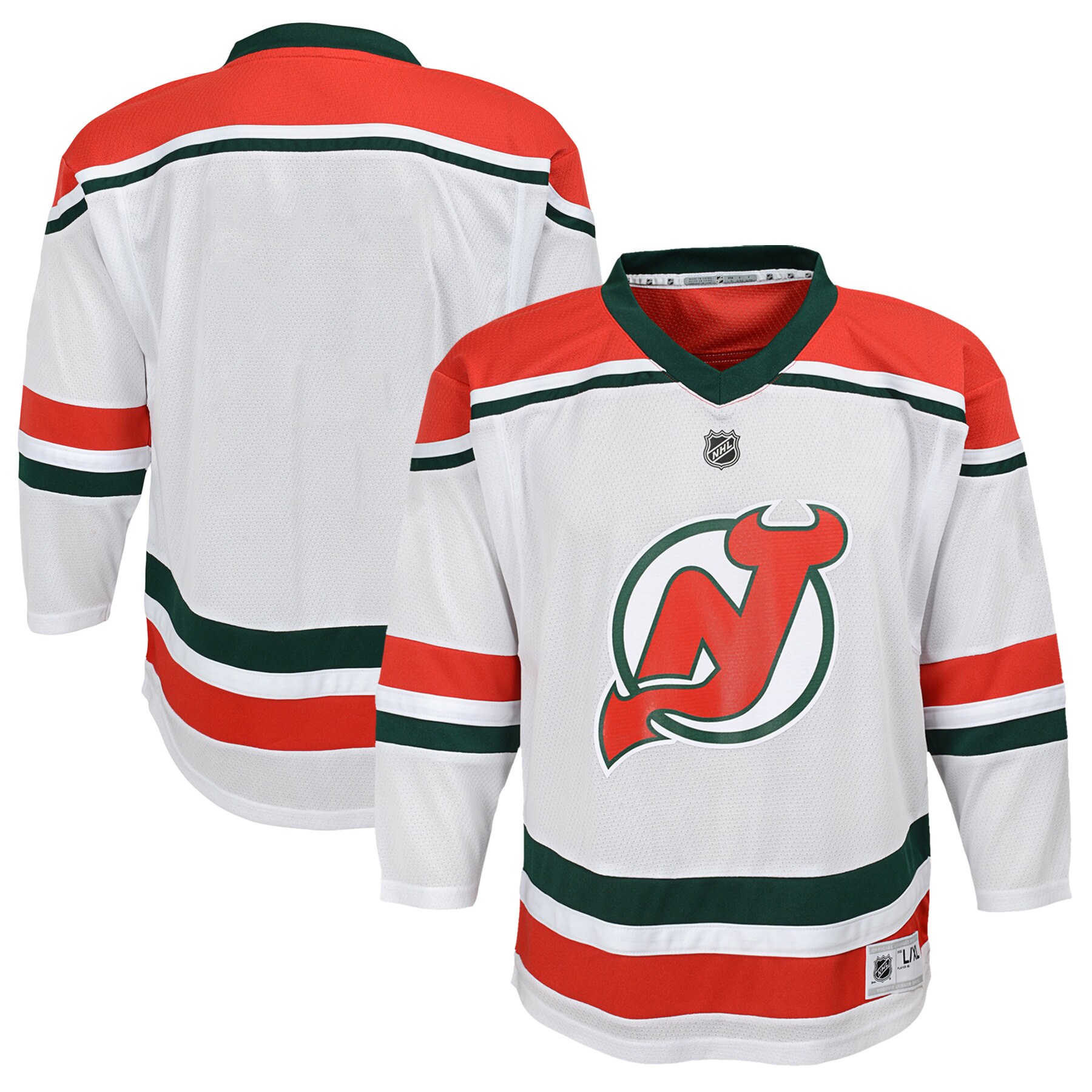 Youth New Jersey Devils White 2022/23 Heritage Jersey