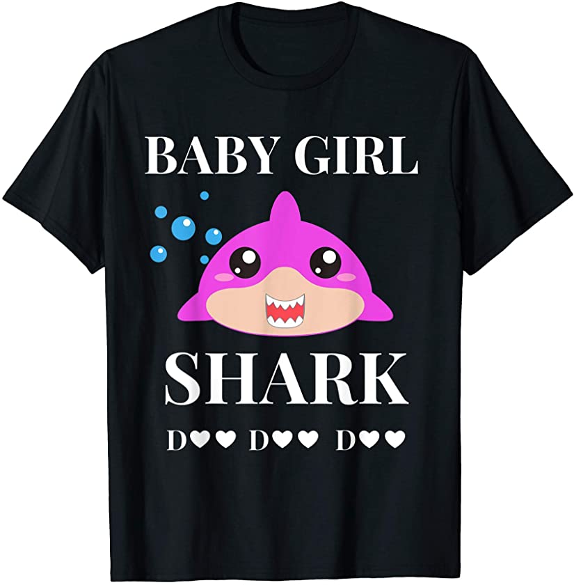 Baby girl shark Tee, Funny Birthday Girl Gift T-Shirt