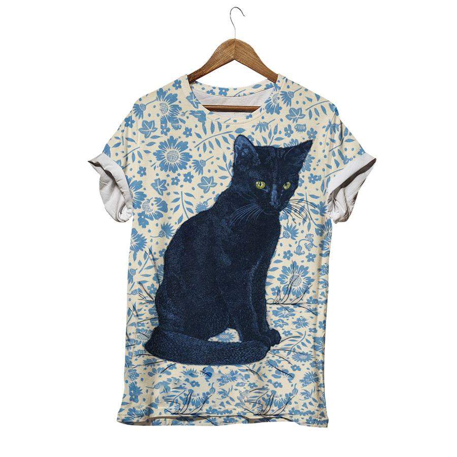 Mystery Navy Kitten Shirt