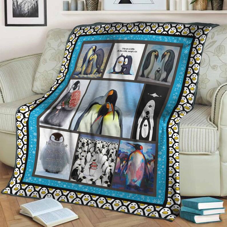 Blanketify To My Children Cute Penguins I Am Not Fat Family Fleece Bla Fleece Blanket, Blanket Sofa Bed, 3D Blanket