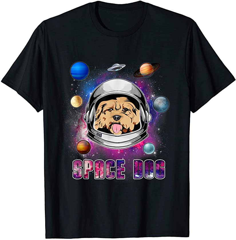 Astronaut Cockapoo Dog In Space Galaxy Funny Puppy Lover T-Shirt