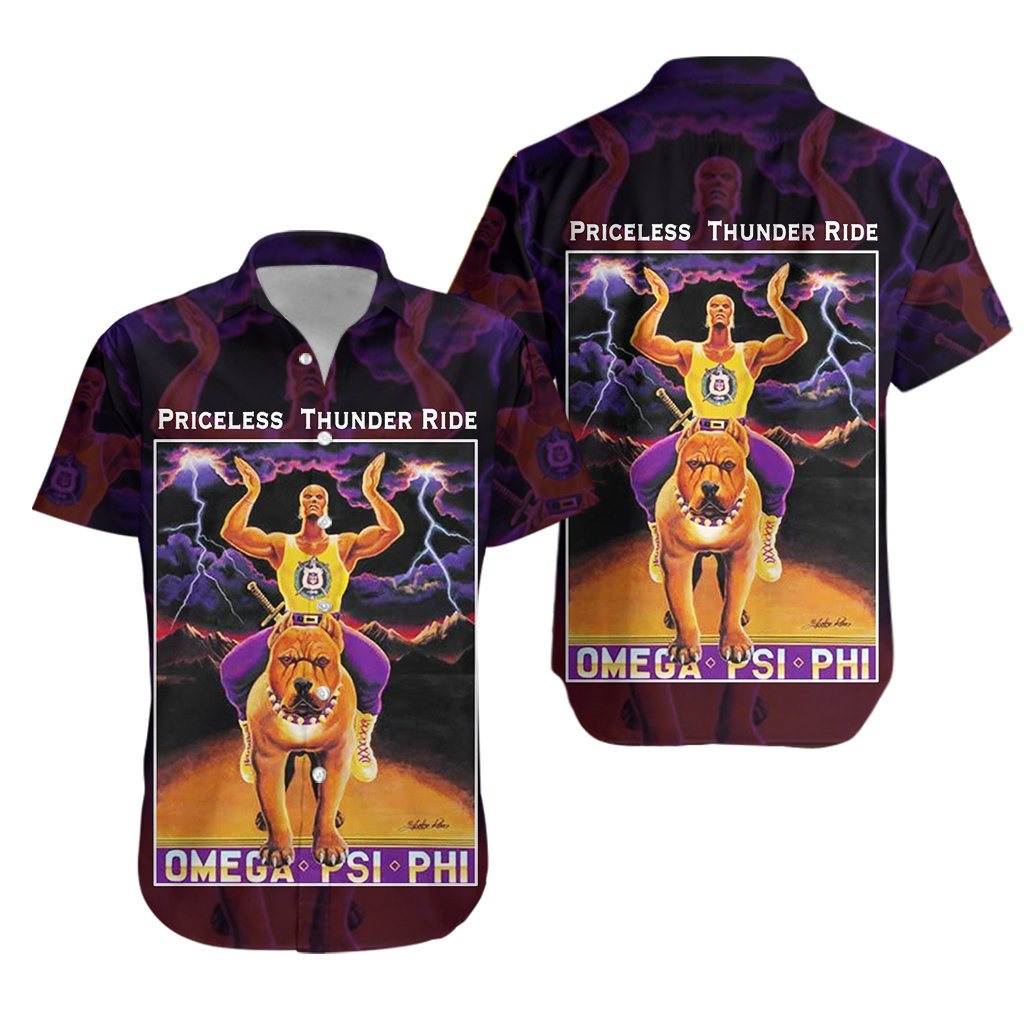 Omega Psi Phi Priceless Thunder Ride Hawaiian Shirt – Lt20