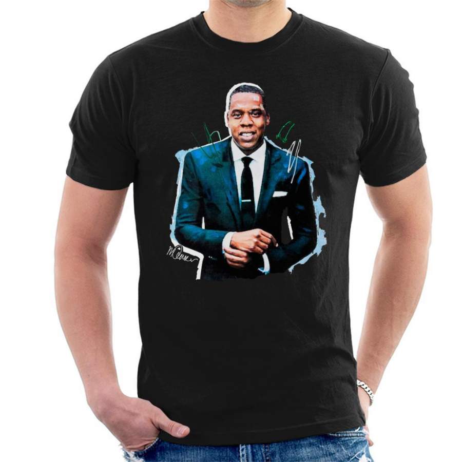 Sidney Maurer Original Portrait Of Jay Z Suit Men’s T-Shirt