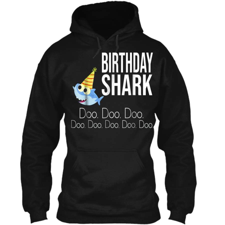 "Birthday Shark" Baby Mommy Daddy Matching Family  Pullover Hoodie 8 oz