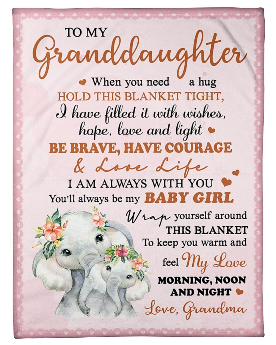 To My Granddaughter Fleece Blanket – I Have Filled It With Wishes,Hope,Love And Light, Gift For Granddaughter From Grandma Birthday Gift Home Decor Bedding Couch Sofa Soft And Comfy Cozy