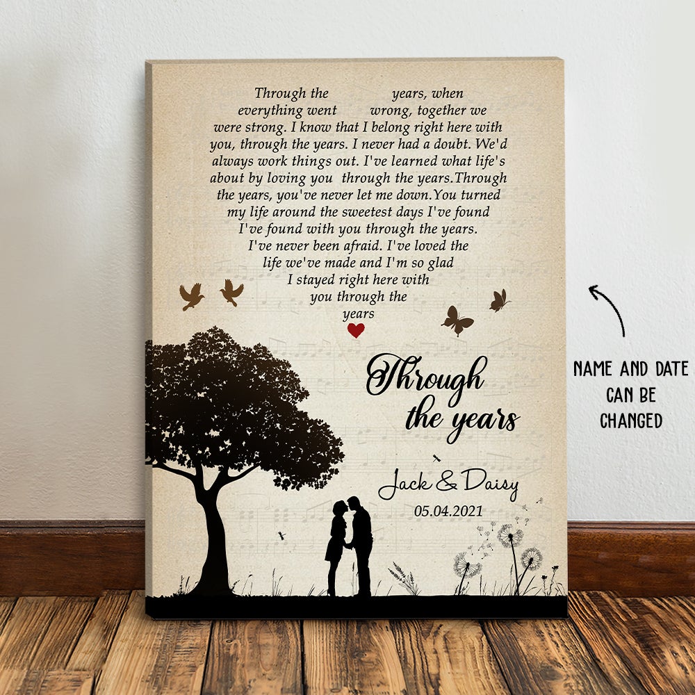 Through The Years – Personalized Custom Matte Canvas – Gifts For Husband Wife