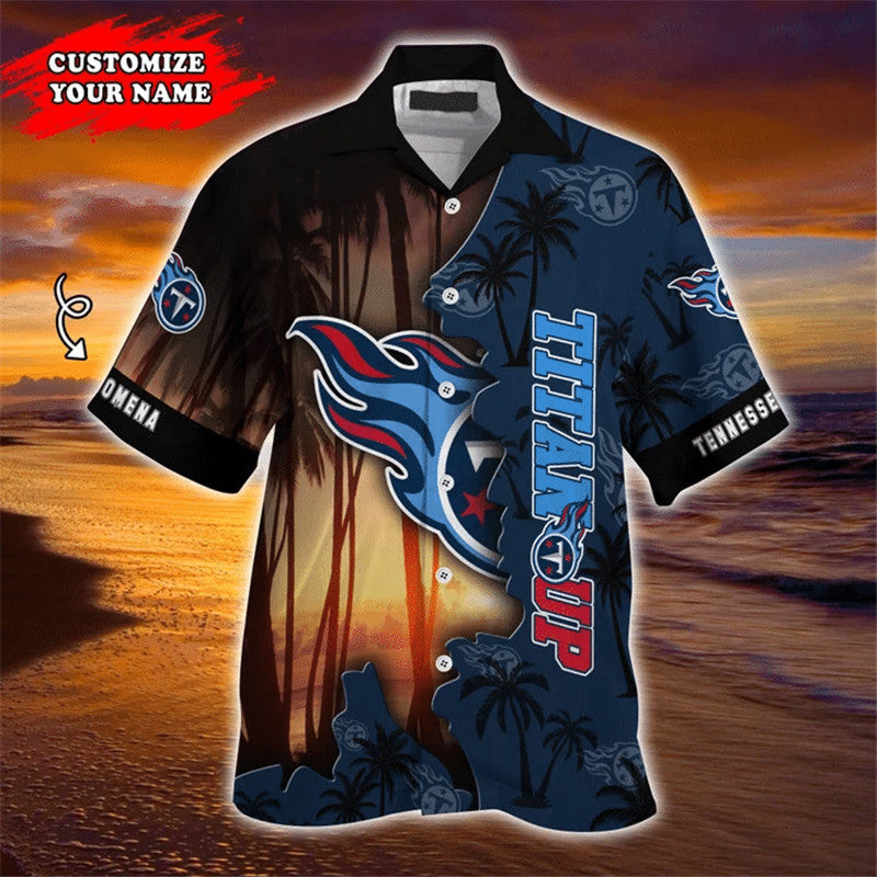 Tennessee Titans Hawaiian Shirt Customize Your Name