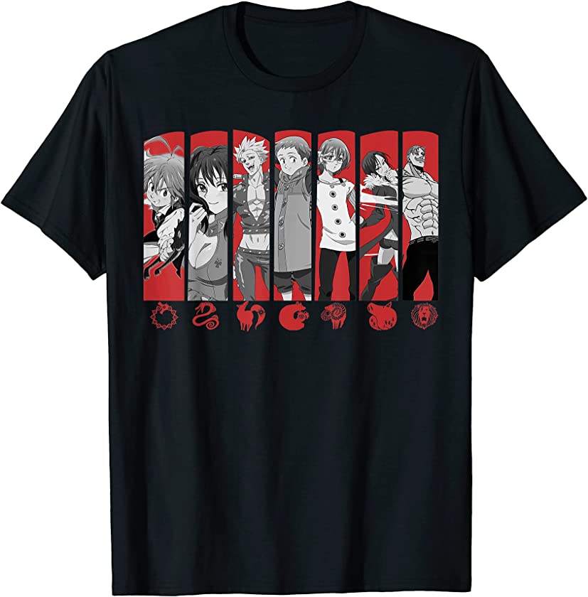 Vintage Seven Deadly Sins Anime Manga Season Art Outfits T-Shirt