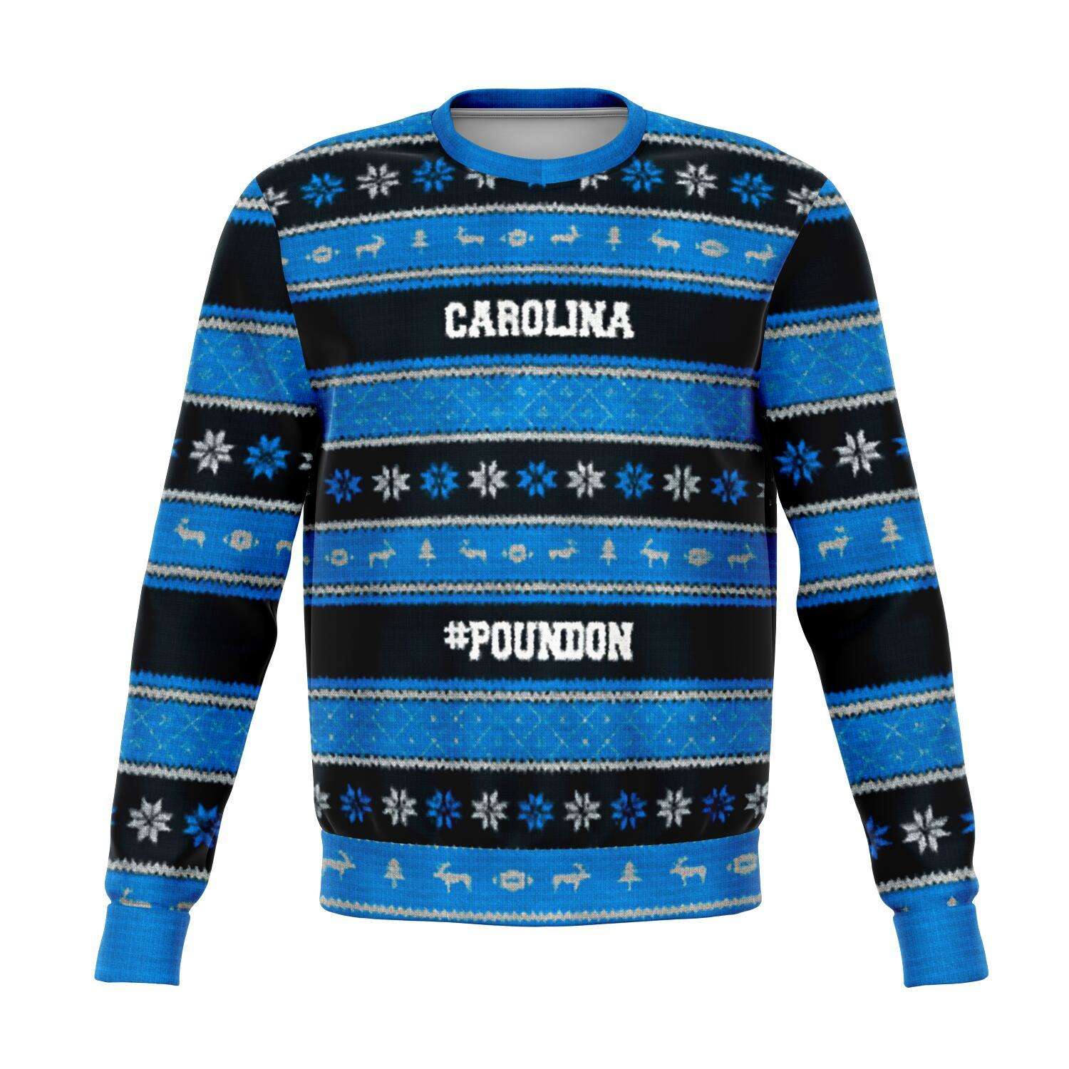 Carolina #Poundon Football Fan 3D Ugly Christmas Fashion Sweatshirt