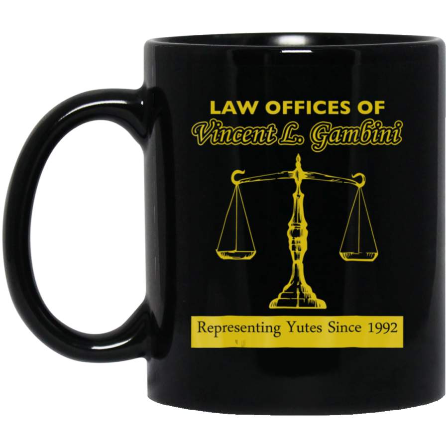 Law Offices of Vincent 11oz 15oz Black Mug Happy Easter Day Funny Colors Eggs Bunny Ears Peeps Cute