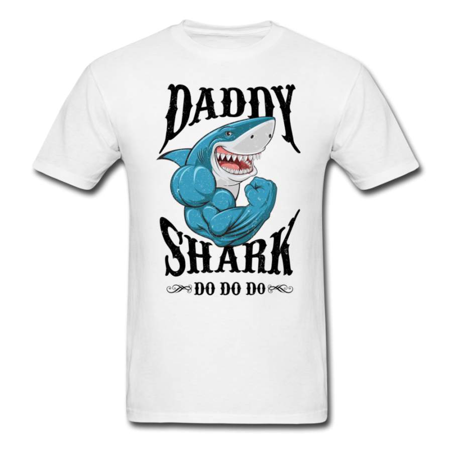 Daddy Shark  Funny Shark Family Gym Shark Men’S T-Shirt