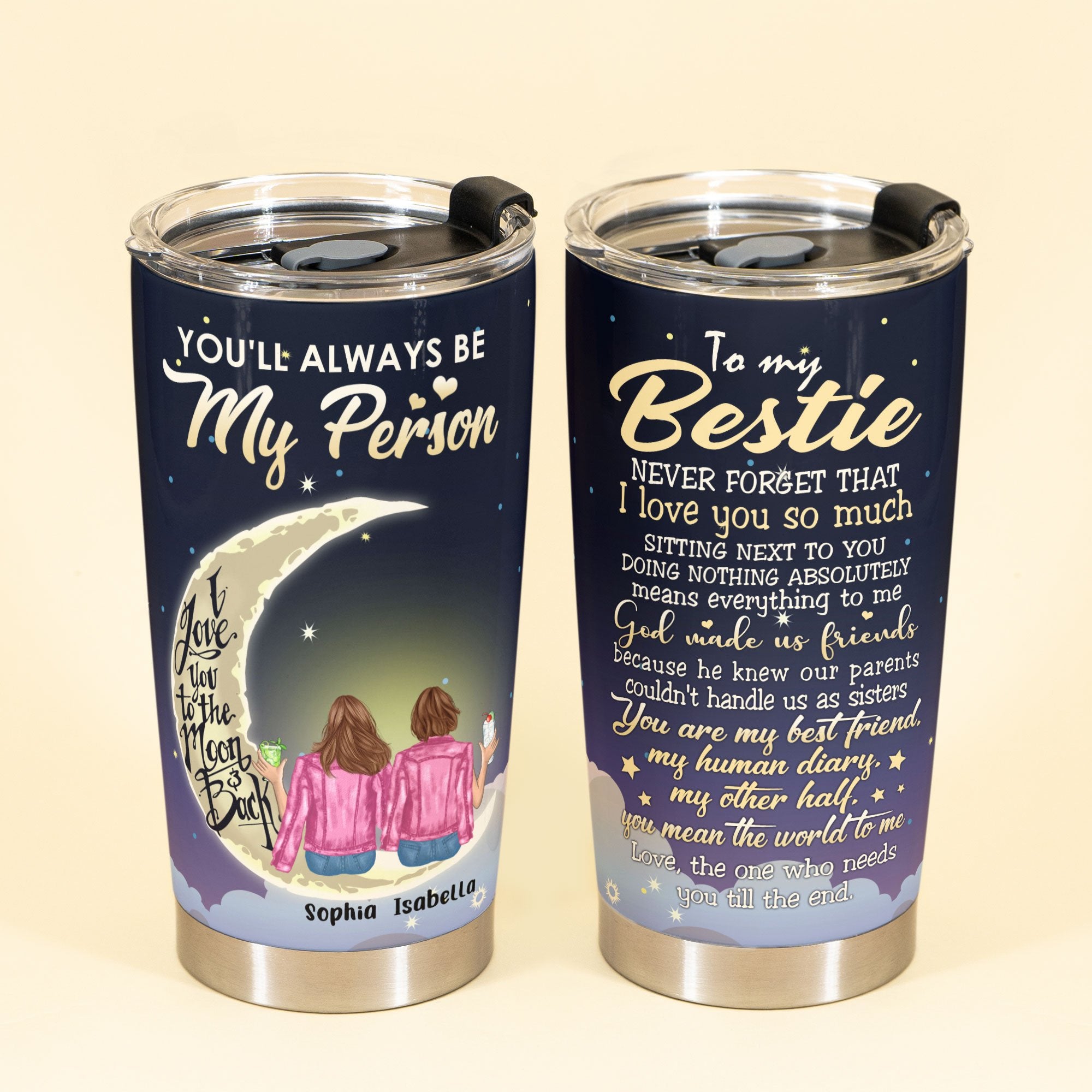 You Are My Person You Mean The World To Me, Friend Custom Tumbler, Gift For Friends, Best Friends, Besties, Girls