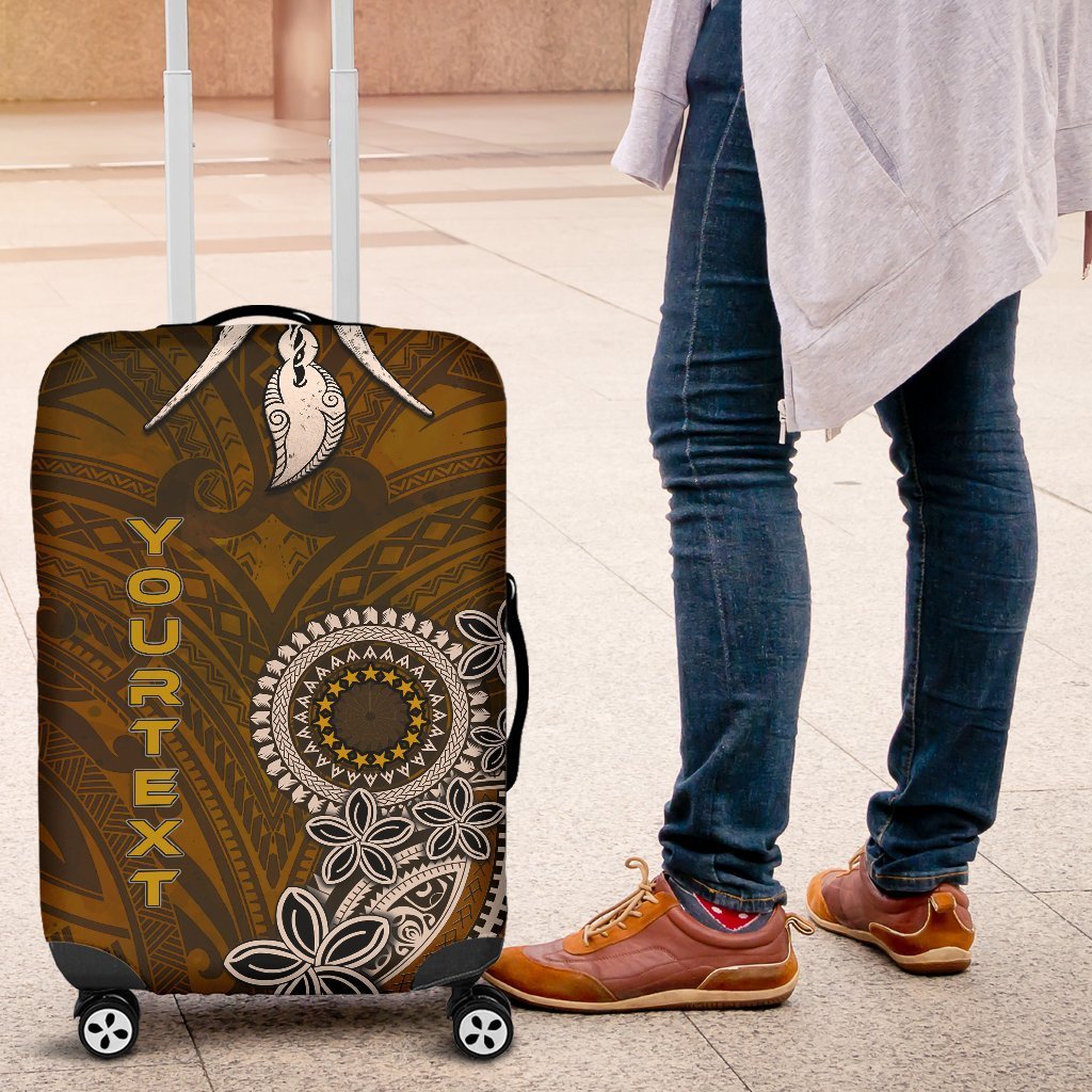 Cook Islands Custom Personalised Luggage Covers – Polynesian Boar Tusk – BN39