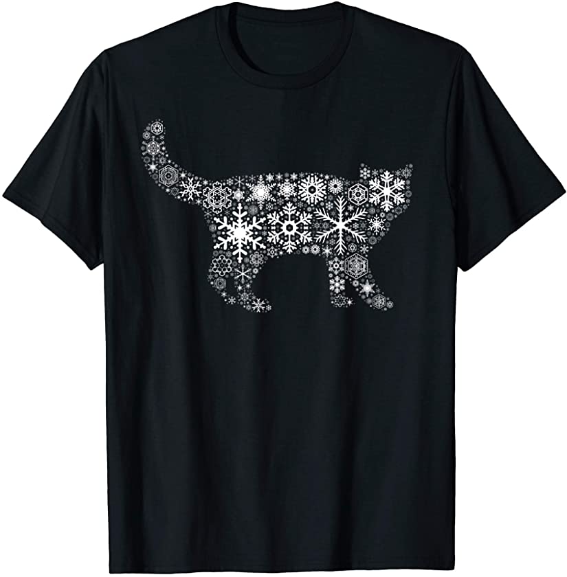 Snowflake Kitten Merry Christmas Gifts – Kitty Cat T-Shirt