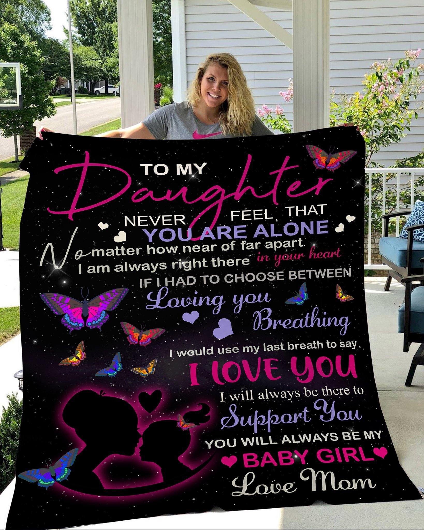 To My Daughter  – Cute Gifts For Daughter For Family Unique Gifts Ideas For Home Decor  – Fleece Blanket Sherpa Blanket