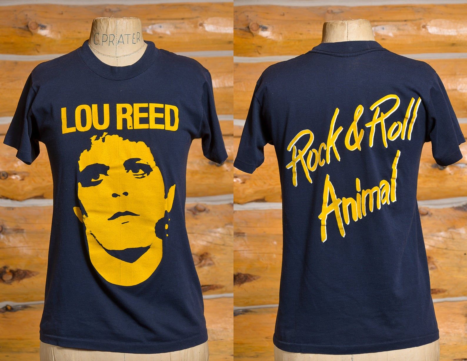 1980S Lou Reed Rock N Roll Animal Front And Back Black T Shirt