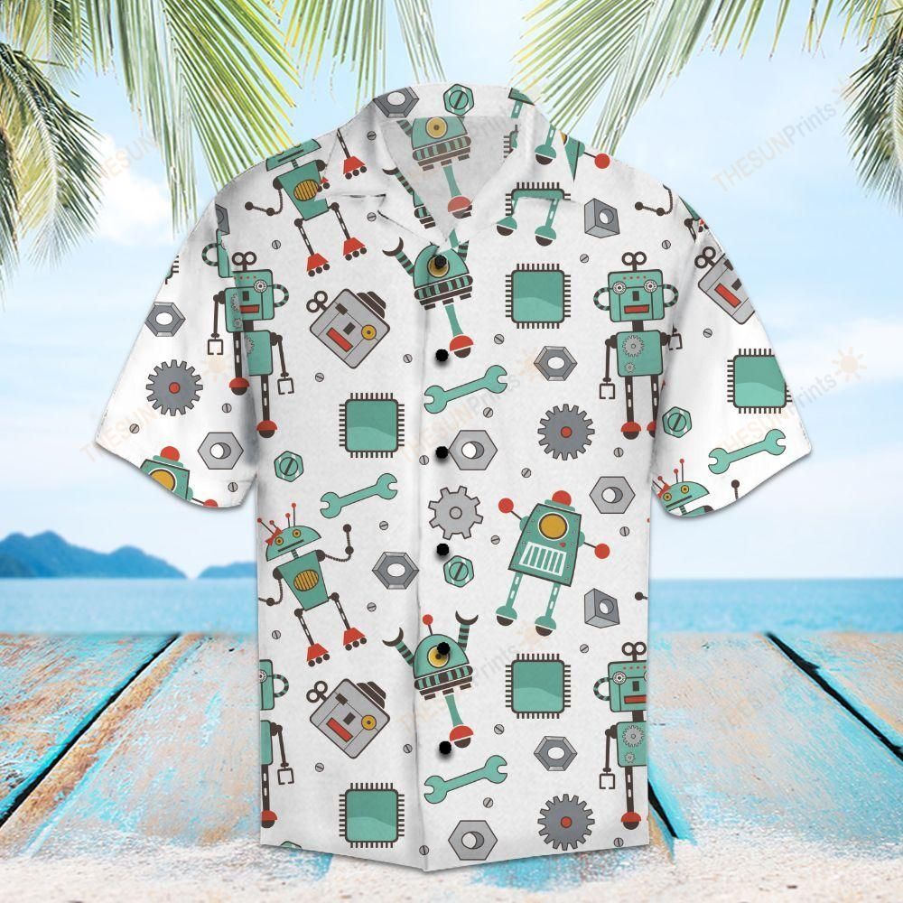 Amazing Robot Hawaiian Shirt Ha23928