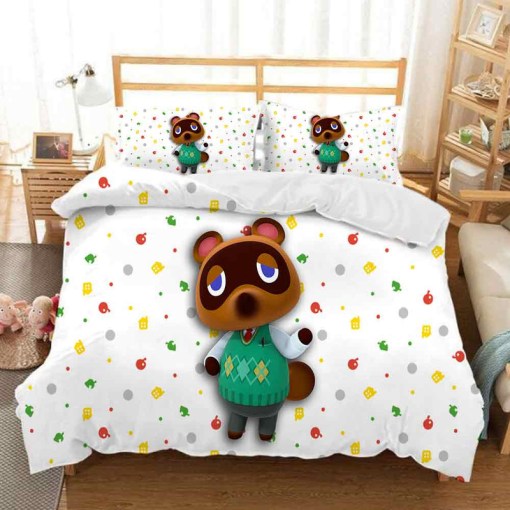 Animal Crossing Tom Nook 6 Duvet Cover Pillowcase Home Decor 3D Bedding Set Decor 3605