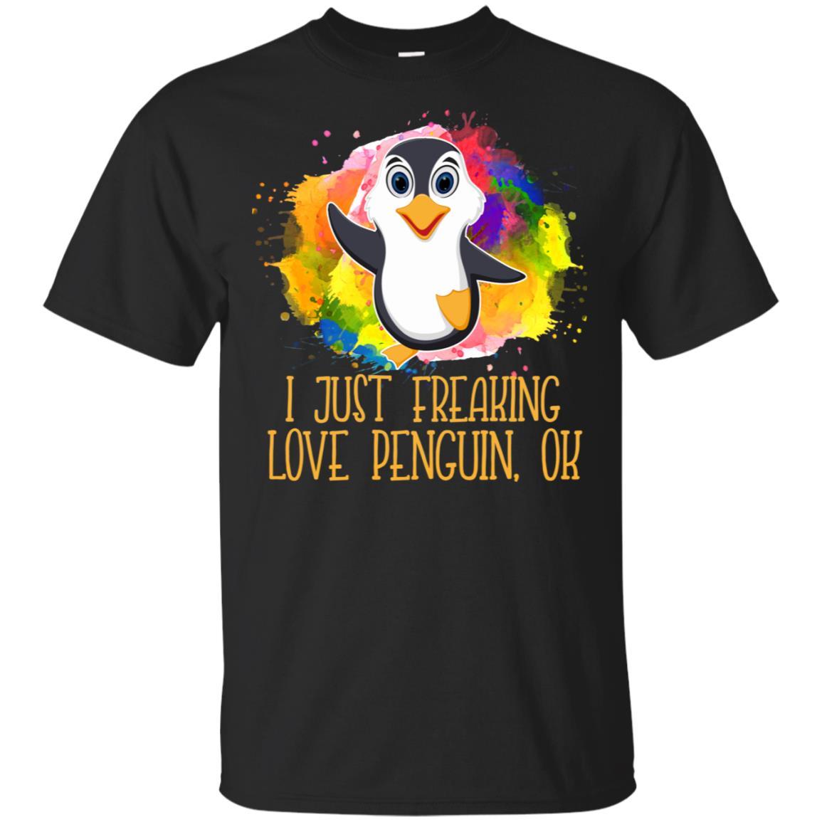 Watercolor I Just Freaking Love Penguin T Shirt For Lover