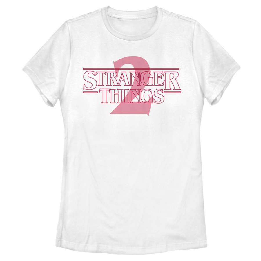 Stranger Things Women’s Faded Logo  T Shirt