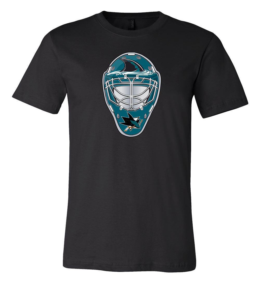 San Jose Sharks Goalie Mask Front Logo Team Shirt Jersey Shirt