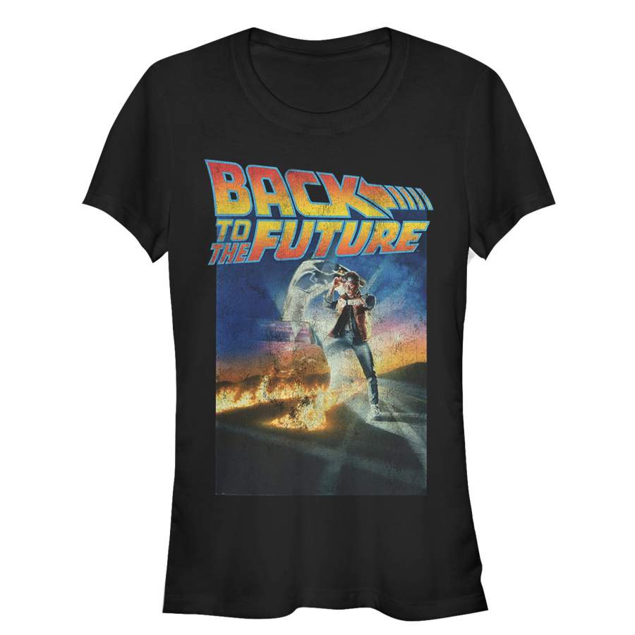 Back to the Future Junior’s Retro Marty McFly Poster  T Shirt