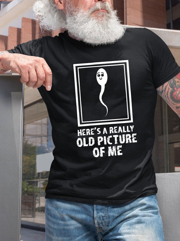 Funny Old Man Birthday Gift Crew Neck T-Shirt