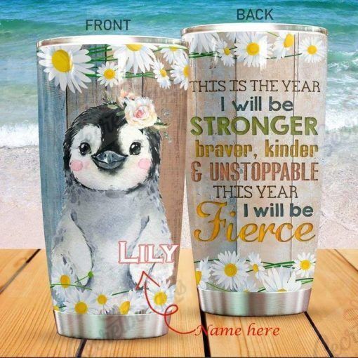 Personalized Penguin Am0910092Cl Stainless Steel Tumbler Travel Customize Name, Text, Number, Image