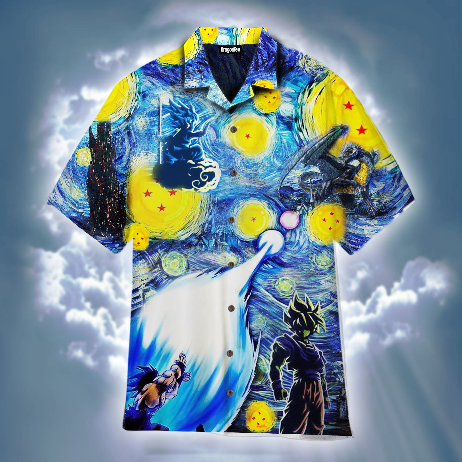 Oragontee Yaian Dragon Goku Starry Night Hawaii Shirt For Men Women Adult Ha38938