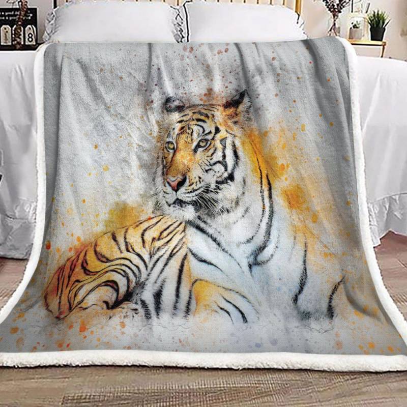 Tiger ML2211071F Sherpa Fleece Blanket