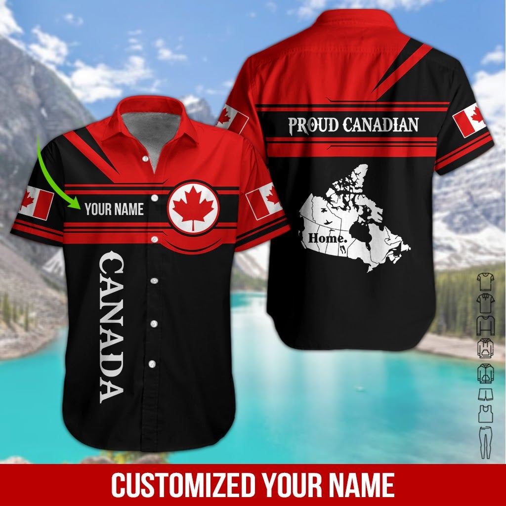 Proud To Be Canadian Custom Name Aloha Hawaii Shirts For Men Women Ha57999