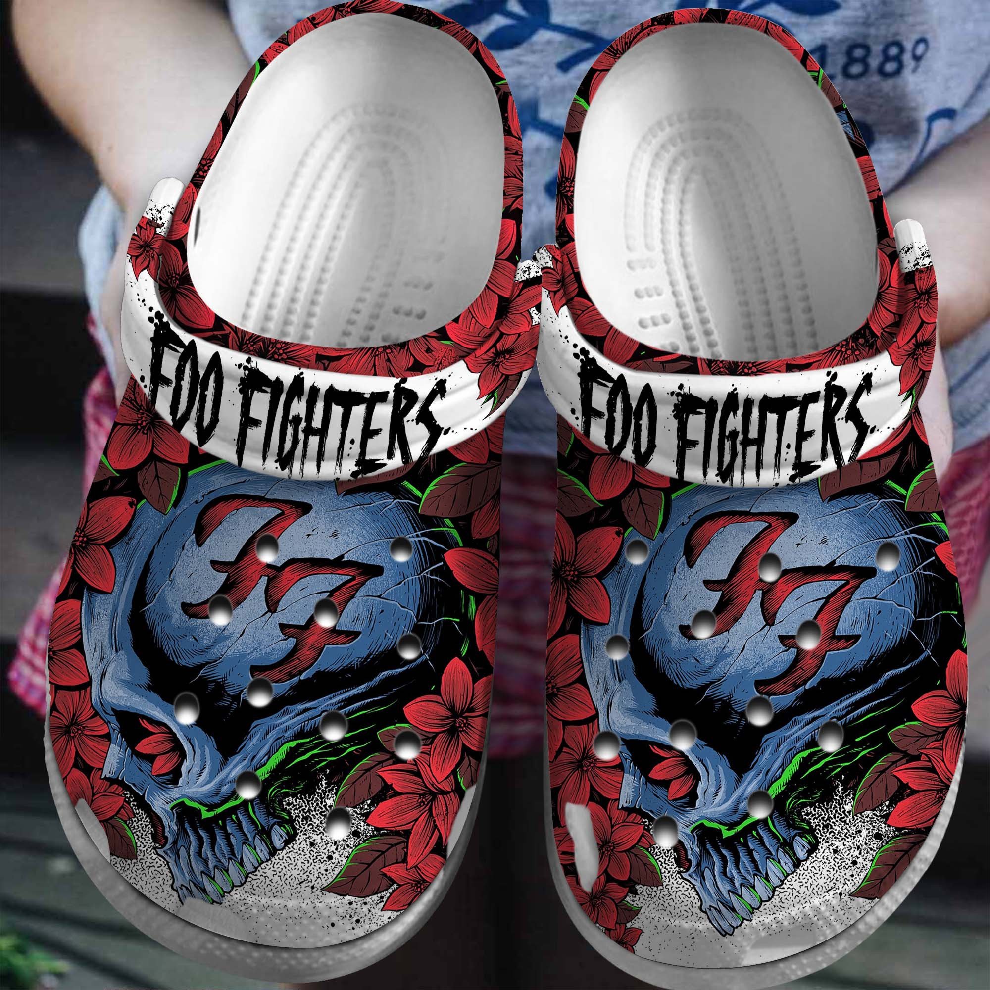 Foo Fighters Band Music Crocs Crocband Clogs Shoes Comfortable For Men Women and Kids