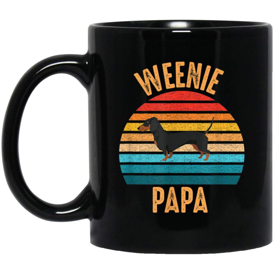 Vintage Weenie Papa Mens Dachshund Retro Gift Mug