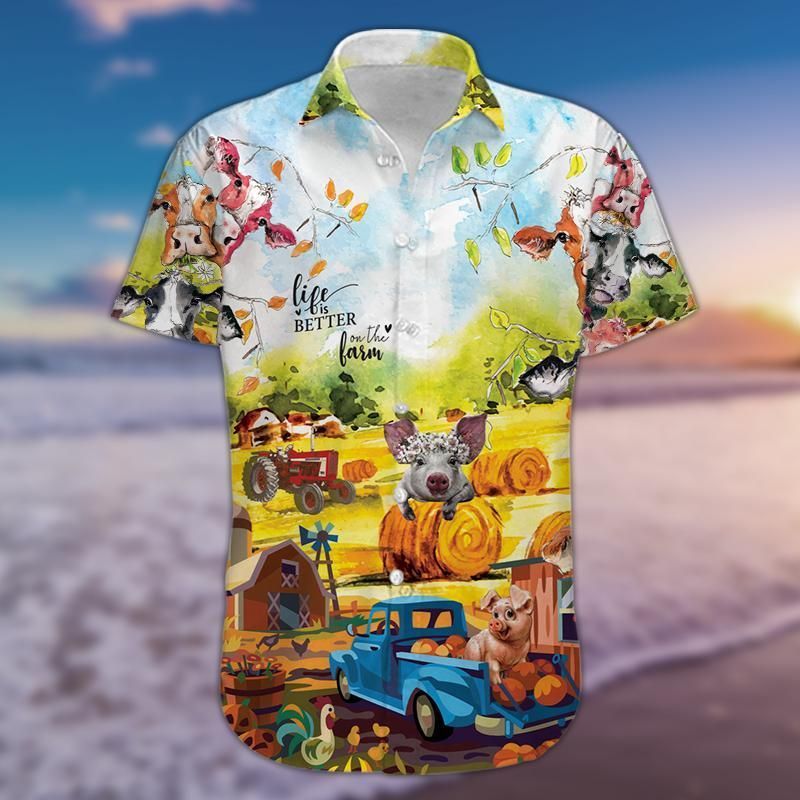 Shop From 1000 Unique Cute Life Is Better On A Farm Hawaii Aloha Shirts Ha71366