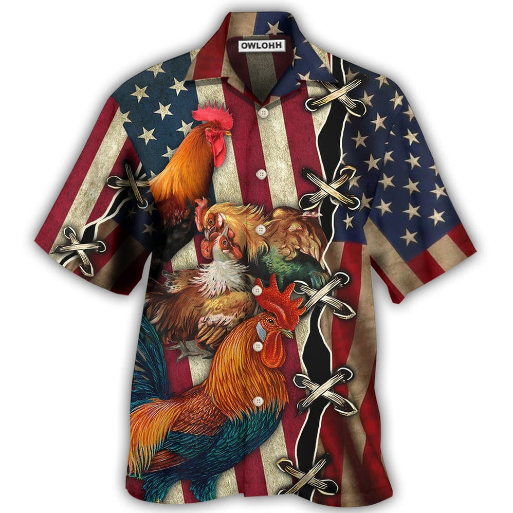 Chicken Celebrating Independence Day Hawaii Shirt Ha87246