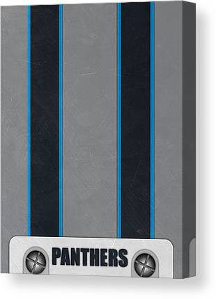 1 Carolina Panthers Helmet Art Joe Hamilton Canvas Print