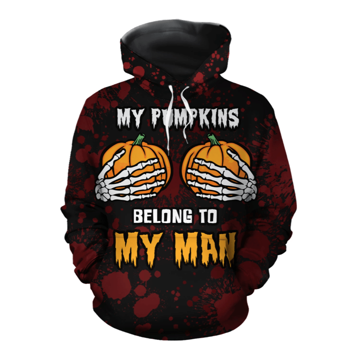 Halloween My Pumkins Belongs To My Man Hoodie For Couple 3D For V