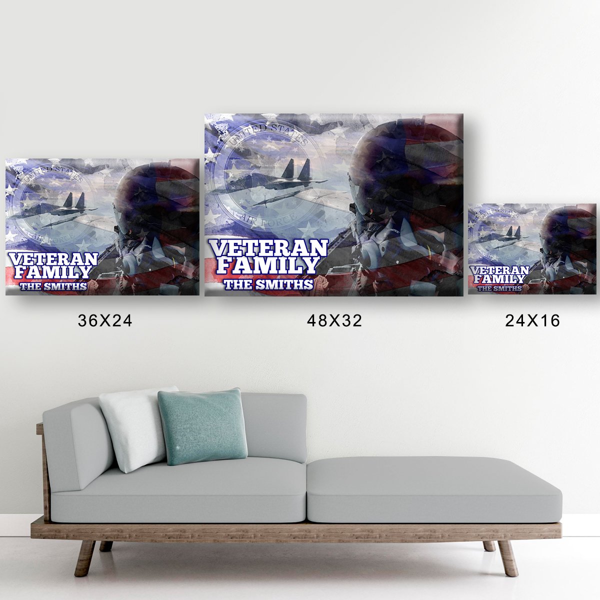 Veteran Family Air Force Premium Canvas - Intercept Inter National