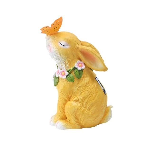 Solar Light Balcony Ornaments Bunny Figurine 2021