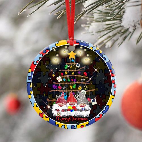 Autism Family Merry Christmas Ornament, Christmas Ornament, Christmas Decoration