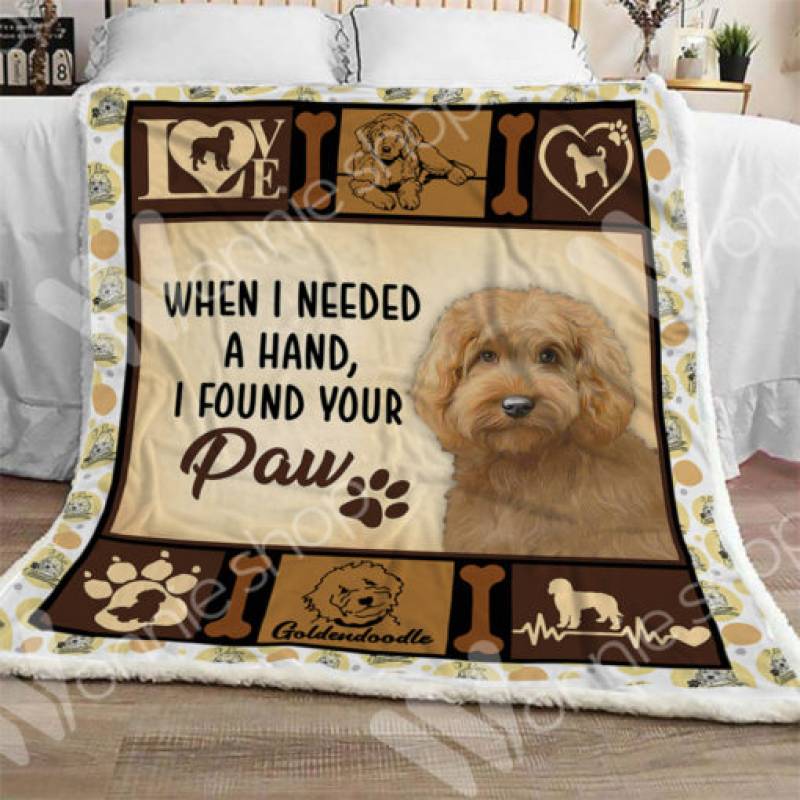 Goldendoodle Dog Sherpa Blanket OCT2401 85O36