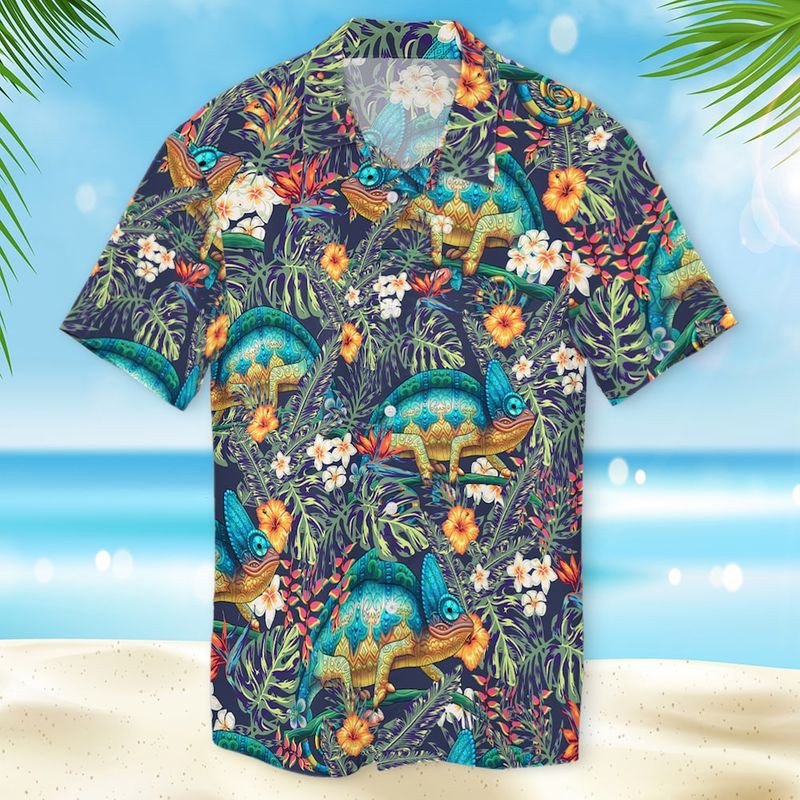 Chameleon Hawaii Shirt Unisex Adult Ha100496