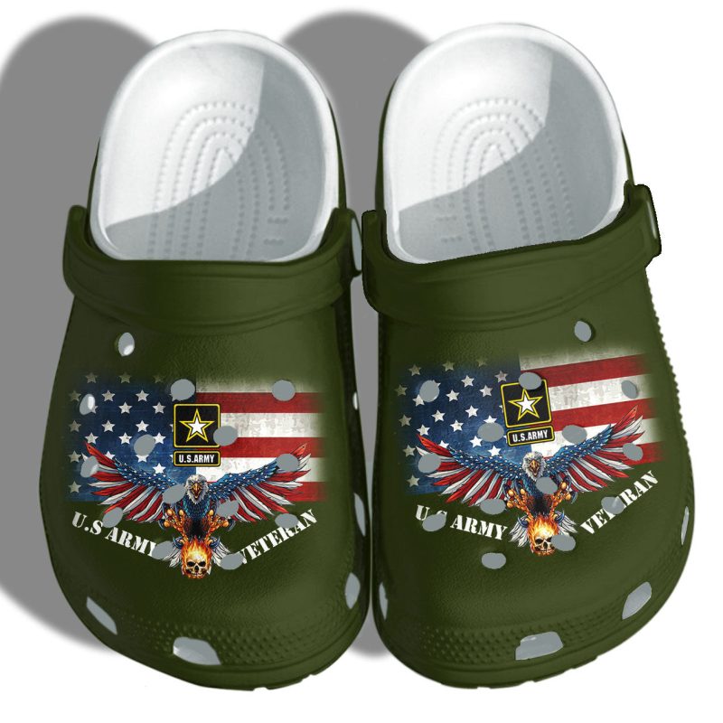 Us Army Veteran Custom Shoes Fathers Day Gifts Grandpa Husband – Eagle America Flag Outdoor Shoes Gifts For Men Women