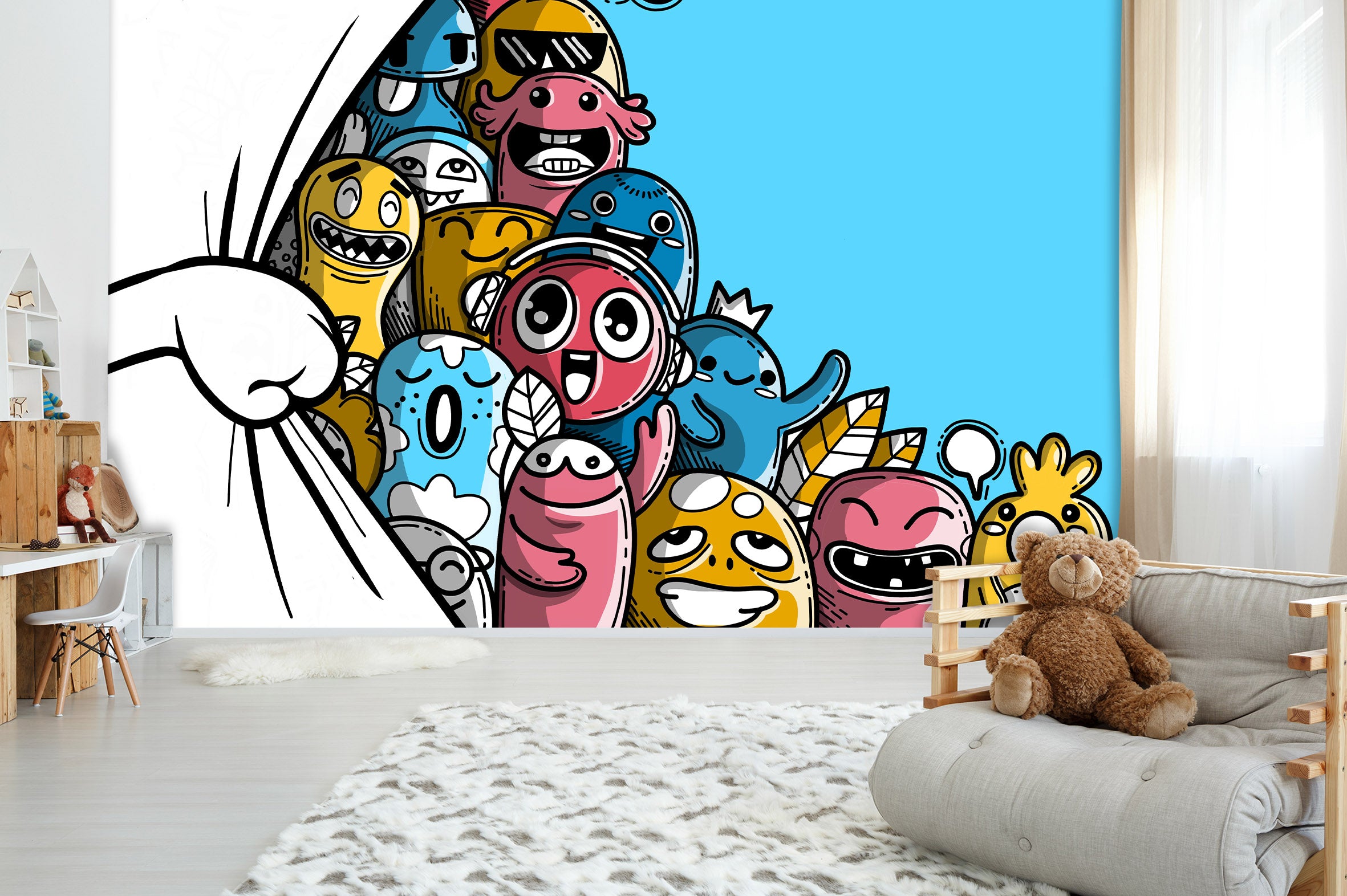 3D Cartoon Animals Wall Mural Wallpaper 19