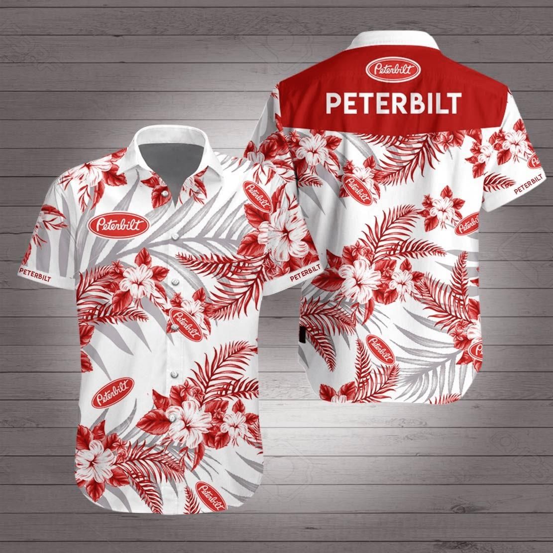 Peterbilt Hawaiian Shirt Summer Button Up For Men Beach Wear Short Sleeve Hawaiian Ha76826