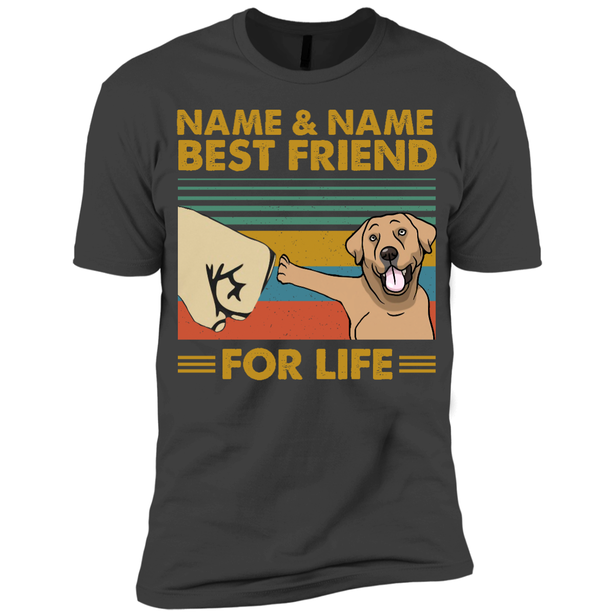 Personalized – Best Friend For Life Labrador Retriever Premium Short Sleeve T-Shirt