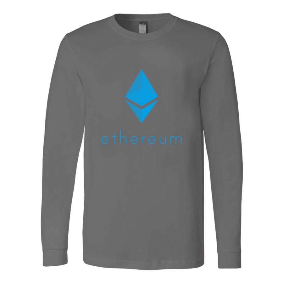 Vintage Ethereum Cryptocurrency Logo Long Sleeve T-Shirt