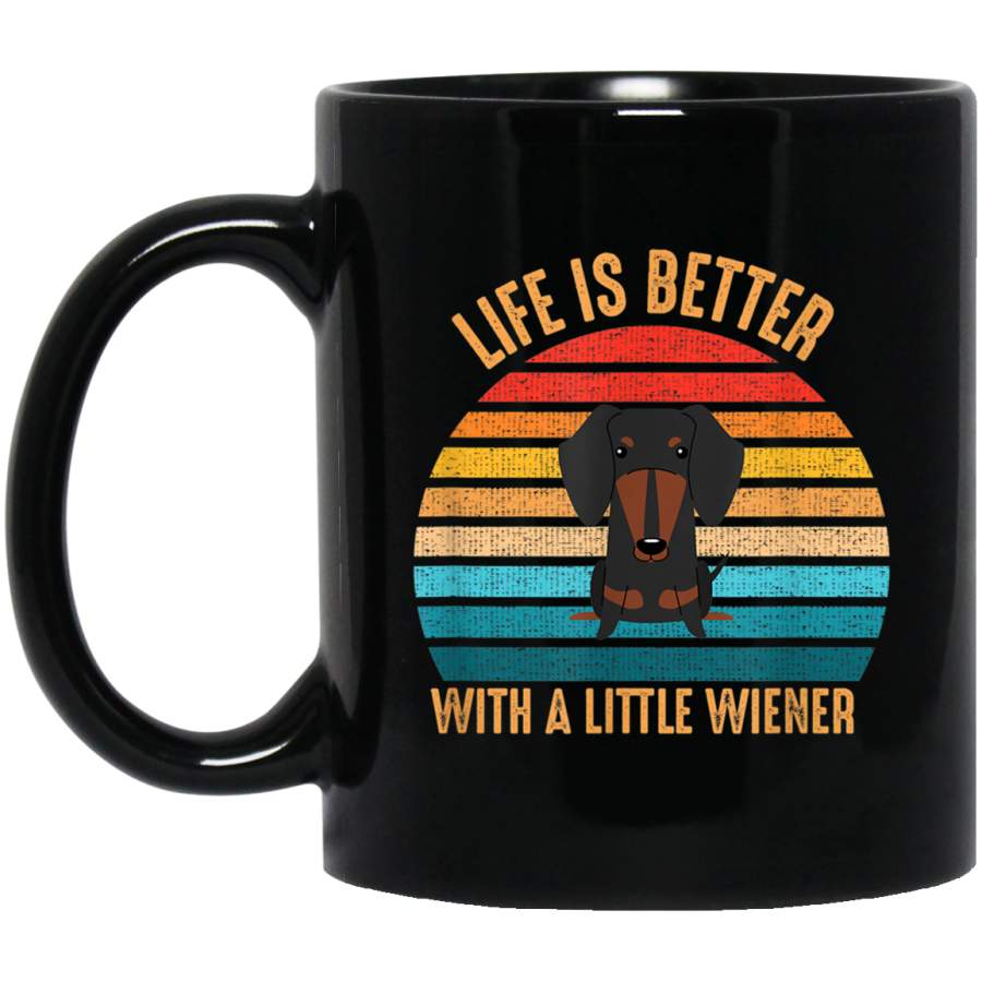 Vintage Life Is Better With A Little Wiener Dachshund Gift Mug